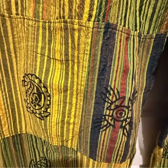 NEW CottonPatchwork Boho Harem Jogger Pants - Picture 5 of 13